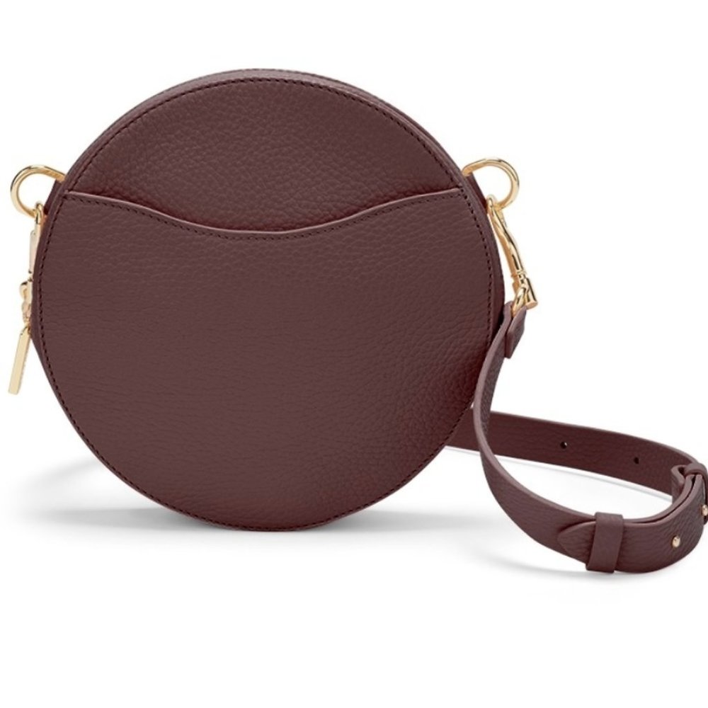 Cuyana Mini Circle Belt Bag in Burgundy